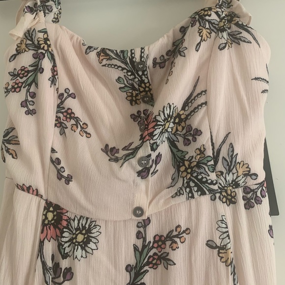 NWT Lulu’s Pink Floral Print Off Shoulder Dress LG - Picture 7 of 9